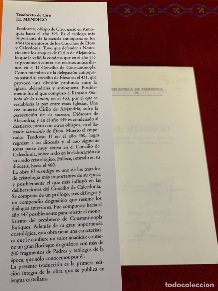 Libros de segunda mano: El mendigo. Teodoreto de Ciro. - Foto 3
