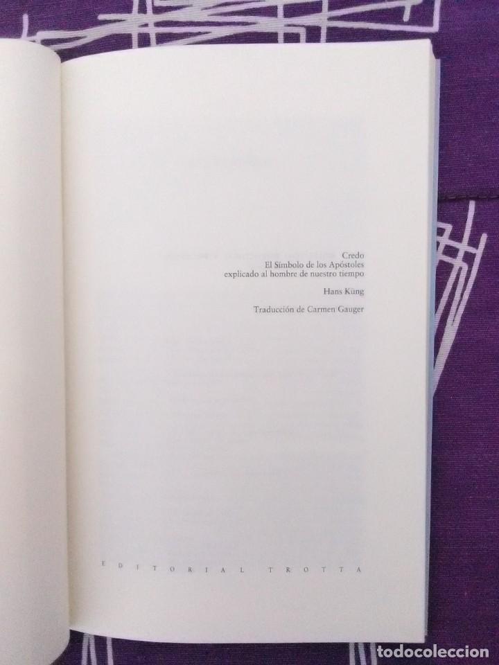 Libros de segunda mano: Credo. Hans K&uuml;ng. Trotta. 1997. 3 Ed. - Foto 2