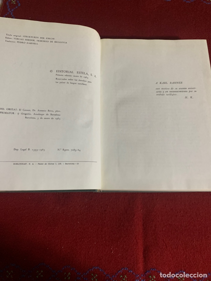 Libros de segunda mano: Estructuras de la Iglesia. Hans K&uuml;ng. - Foto 5