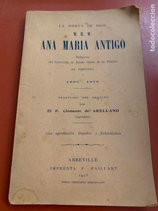 Libros de segunda mano: ANA M. ANTIGO del CONVENTO STA CLARA. Antiguo misal o libro religioso. 58pgs. 17x11cms