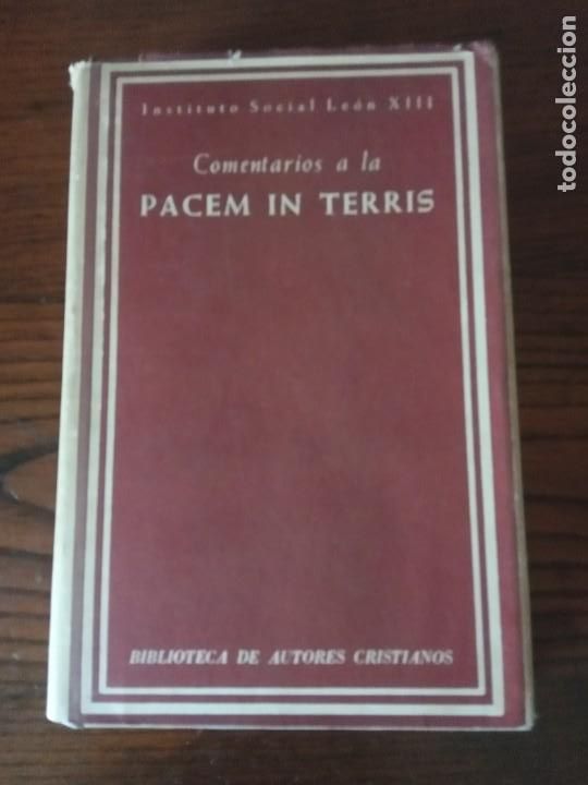 Libros de segunda mano: COMENTARIOS A LA PACEM IN TERRIS. BAC, 1963. - Foto 1