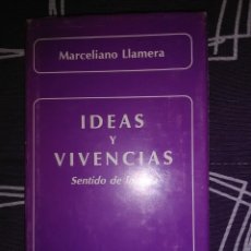 Libros de segunda mano: IDEAS Y VIVENCIAS, SENTIDO DE LA VIDA. M. LLAMERA. BAC MINOR, Nº 71. 1987.