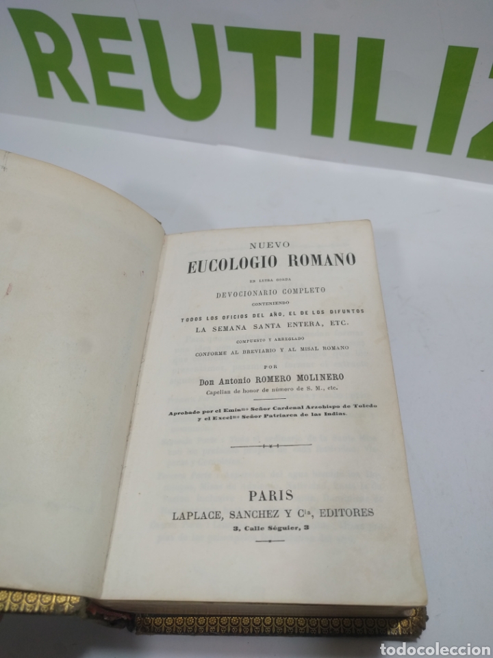 Libros de segunda mano: Nuevo eucologio romano en letra gorda devocionario completo.