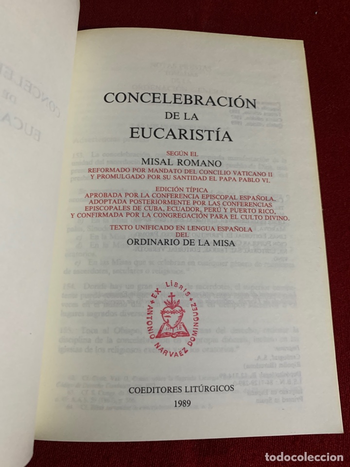 Libros de segunda mano: Concelebraci&oacute;n de la Eucarist&iacute;a. - Foto 3