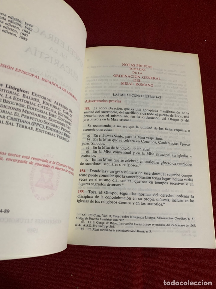 Libros de segunda mano: Concelebraci&oacute;n de la Eucarist&iacute;a. - Foto 4