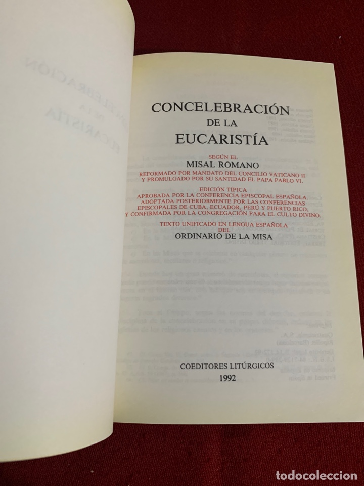 Libros de segunda mano: Concelebraci&oacute;n de la Eucarist&iacute;a. - Foto 5