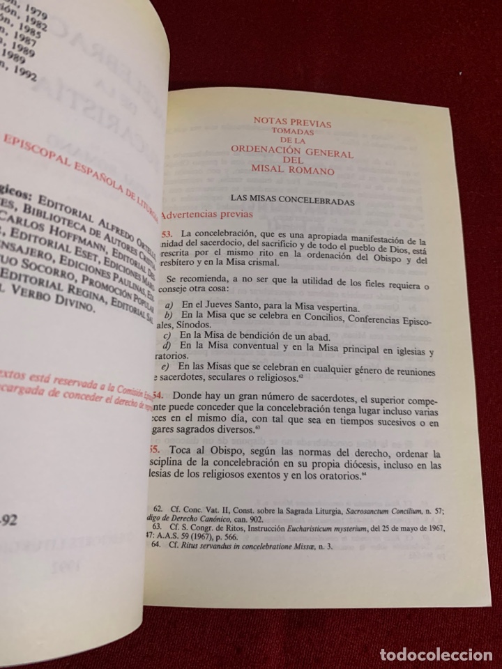 Libros de segunda mano: Concelebraci&oacute;n de la Eucarist&iacute;a. - Foto 6
