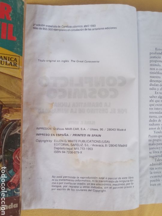 Libros de segunda mano: CONFLICTO COSMICO,a&ntilde;o1993 - Foto 3