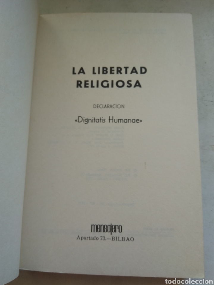Libros de segunda mano: LA LIBERTAD RELIGIOSA (DECLARACION) - Foto 2