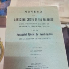 Libros de segunda mano: ANTIGUA NOVENA SANTISIMO CRISTO DE LOS MILAGROS SANCTI SPIRITUS SALAMANCA 1944