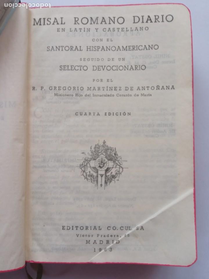 misal romano en latín y castellano -- g. martín - Compra venta en  todocoleccion