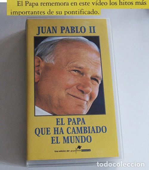 Libros de segunda mano: DOCUMENTAL JUAN PABLO II EL PAPA QUE HA CAMBIADO EL MUNDO -VHS RELIGI&Oacute;N CRISTIANA VATICANO -NO LIBRO