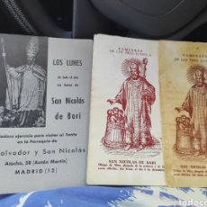 Libros de segunda mano: LIBRO RELIGIOSO LOS LUNES SAN NICOLÁS DE BARI 1945 + FOLLETO ANTIGUO Y OCTAVILLA -
