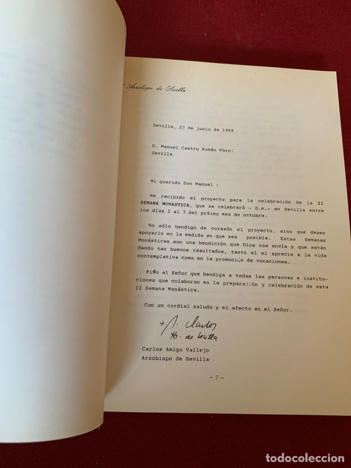Libros de segunda mano: II Semana Mon&aacute;stica de Sevilla. La Espiritualidad Mon&aacute;stica. - Foto 5