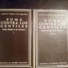 Livros em segunda mão: SANTO TOMAS DE AQUINO. SUMA CONTRA LOS GENTILES. 2 TOMOS. EDICIÓN BILINGÜE. BAC. Lote 347448413