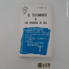 Libros de segunda mano: EL TESTAMENTO DE SAN FRANCISCO DE ASÍS. Lote 348715583