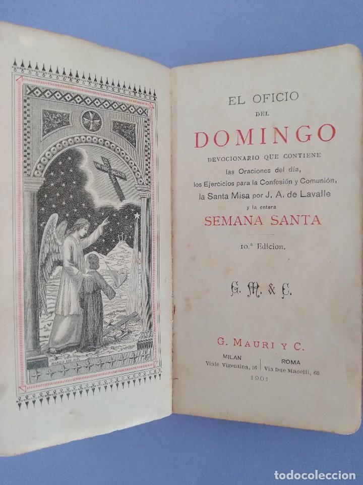 Libri di seconda mano: ANTIGUO LIBRO EL OFICIO DEL DOMINGO SEMANA SANTA A&Ntilde;O 1901