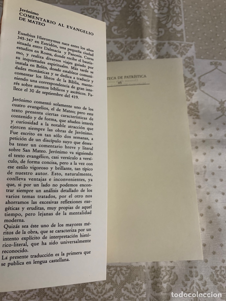 Libros de segunda mano: Comentario del Evangelio de Mateo. San Jer&oacute;nimo. - Foto 3