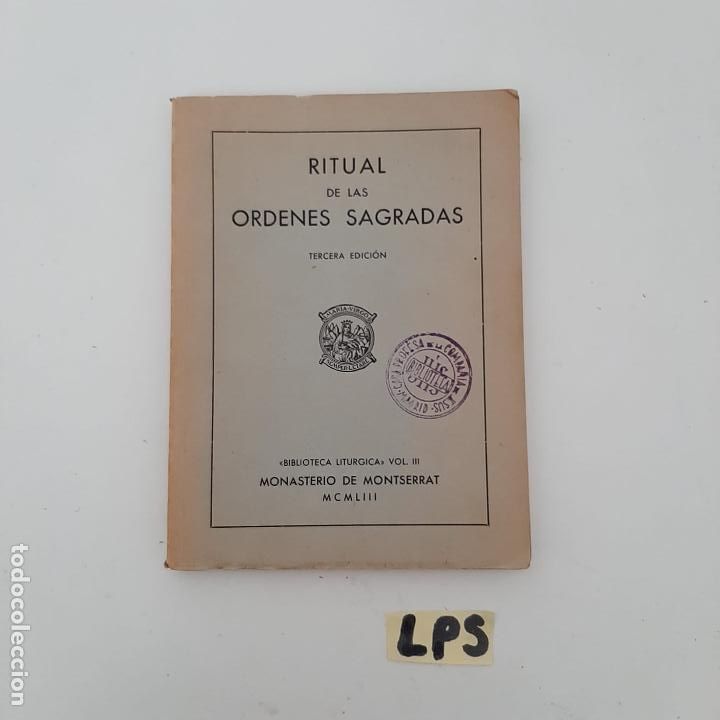 Libros de segunda mano: Ritual de las &oacute;rdenes sagradas - Foto 1