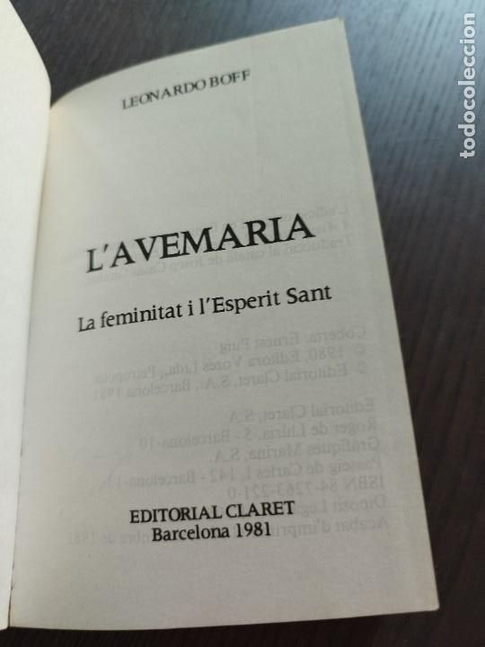 Libros de segunda mano: Leonardo Boff. Lavemaria. Editorial Claret. - Foto 3