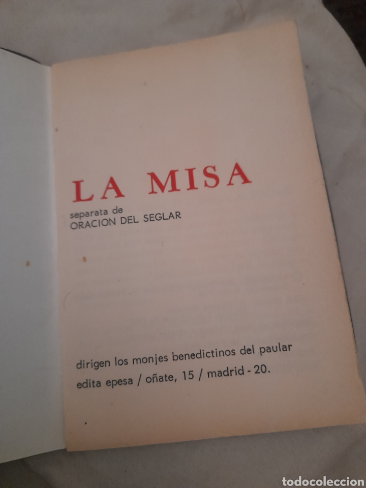 Libros de segunda mano: La Misa. Separata de oraci&oacute;n seglar de 1965 - Foto 2