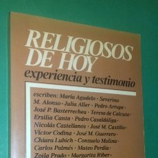 Libros de segunda mano: RELIGIOSOS DE HOY.- VV.AA. PRESENTA JOSE M. VIGIL. ED. PUBLICACIONES CLARETIANAS, 1980.. Lote 355750905