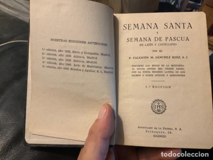 Libros de segunda mano: Semana Santa y semana de pascua en castellano - P. Valentin M. S&aacute;nchez Ruiz