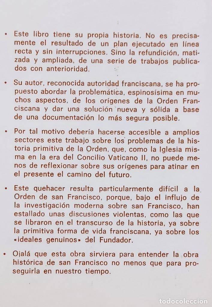 Libros de segunda mano: LA ORDEN FRANCISCANA, ORIGENES E IDEALES. - Foto 2