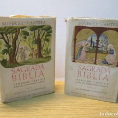 Libros de segunda mano: SAGRADA BIBLIA. TOMO I Y II. J.M. BOVER. F.CANTERA BURGOS. BIBLIOTECA AUTORES CRISTIANOS 1947. Lote 359653420