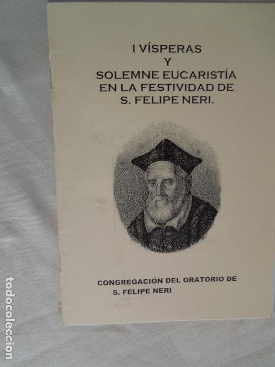Gebrauchte B&uuml;cher: I V&Iacute;SPERAS Y SOLEMNE EUCARIST&Iacute;A EN LA FESTIVIDAD DE S. FELIPE NERI - 26 MAYO.
