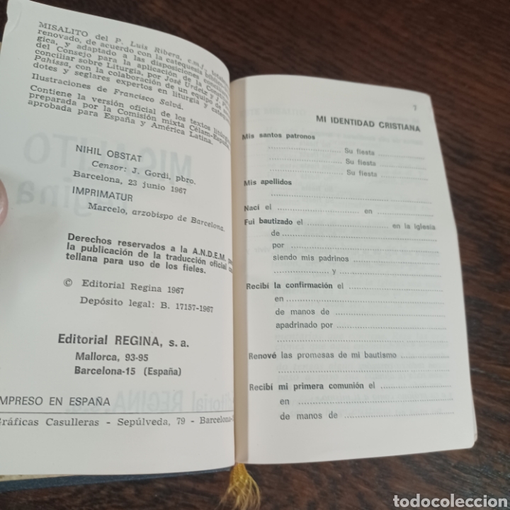 Libros de segunda mano: MISALITO REGINA 1967 - Foto 2