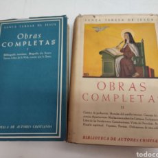 Libros de segunda mano: SANTA TERESA DE JESÚS TOMOS I Y II OBRAS COMPLETAS BIBLIOTECA DE AUTORES CRISTIANOS 1951 Y 1954. Lote 365812901