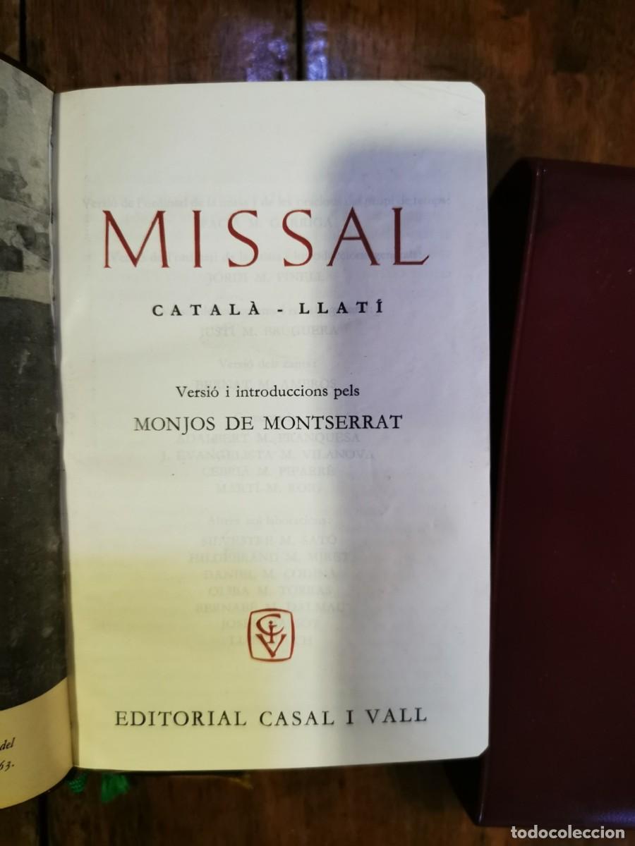 Libros de segunda mano: MISSAL: catal&aacute;- llat&iacute; - Foto 1