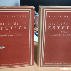 Libros de segunda mano: HISTORIA DE LA ESTÉTICA TOMO I Y II 1963 BIBLIOTECA DE AUTORES CRISTIANOS. Lote 366289031