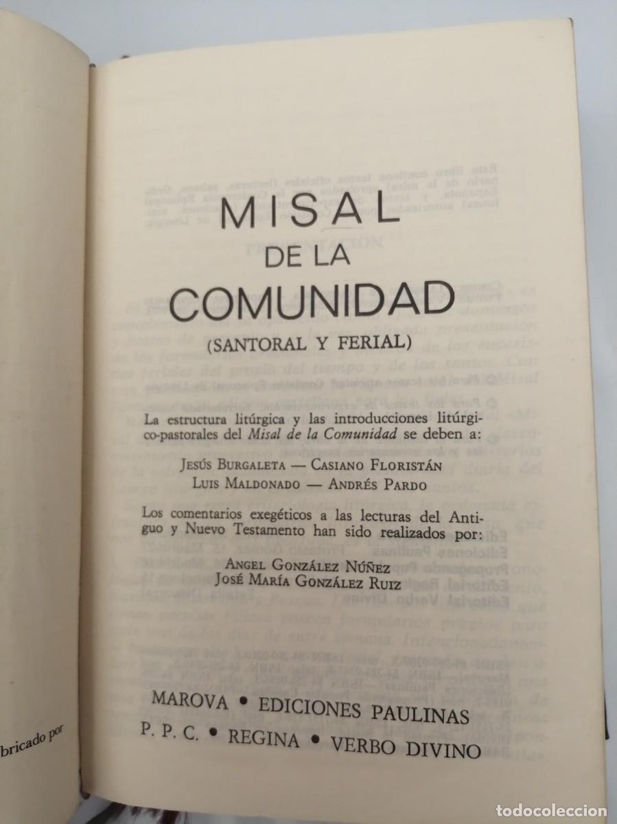 Libros de segunda mano: MISAL DE LA COMUNIDAD - Foto 3