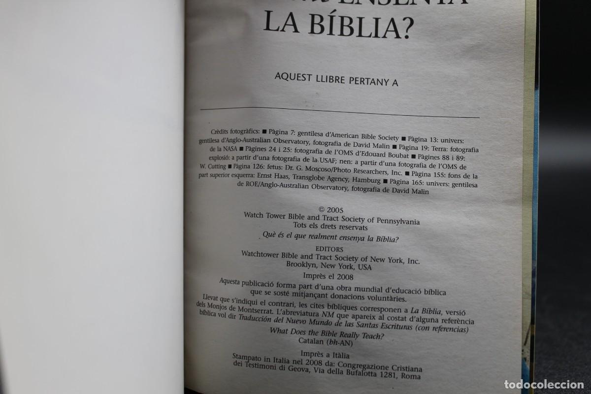 Libros de segunda mano: QU&Egrave; &Eacute;S EL QUE REALMENT ENSENYA LA B&Iacute;BLIA? 2008 - Foto 2