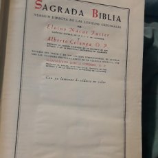 Libros de segunda mano: SAGRADA BIBLIA BAC NACAR - COLUNGA 1966. TAMAÑO GRANDE (25X16) 50 LÁMINAS DE CÓDICES EN COLOR. Lote 368391036