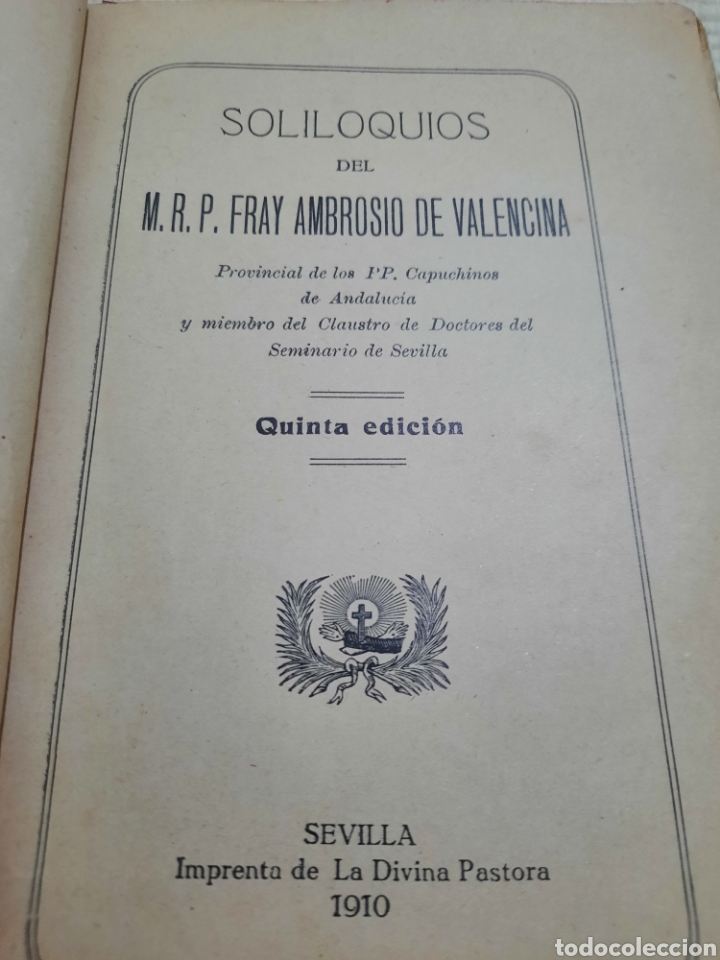 Libros de segunda mano: SOLILOQUIOS. QUINTA EDICI&Oacute;N - Foto 1