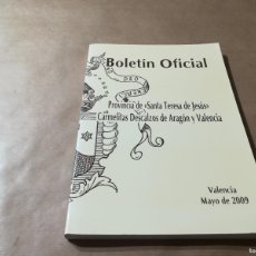 Libros de segunda mano: BOLETIN OFICIAL PROVINCIA SANTA TERESA JESUS / AQ507 / CARMELITADS DESCALZOS ARAGON VALENCIA