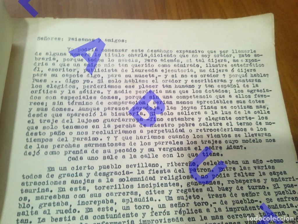 Libros de segunda mano: DISCURSO? HERMANDAD DEL DULCE NOMBRE SEMANA SANTA DE SEVILLA ALVAREZ OSSORIO 7 HOJAS U12