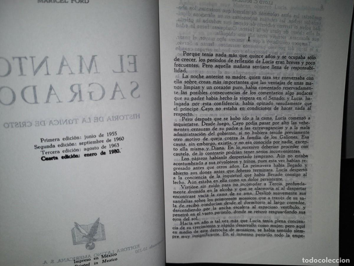 Libros de segunda mano: 41- EL MANTO SAGRADO - LLOYD C. DOUGLAS - Foto 3