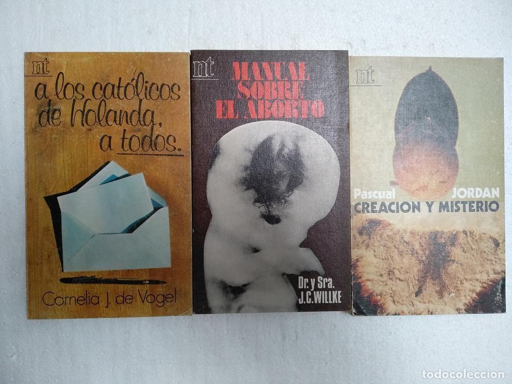 Libros de segunda mano: lote 3 libros religiosos CREACION Y MISTERIO, MANUAL SOBRE EL ABORTO, A LOS CATOLICOS DE HOLANDA,