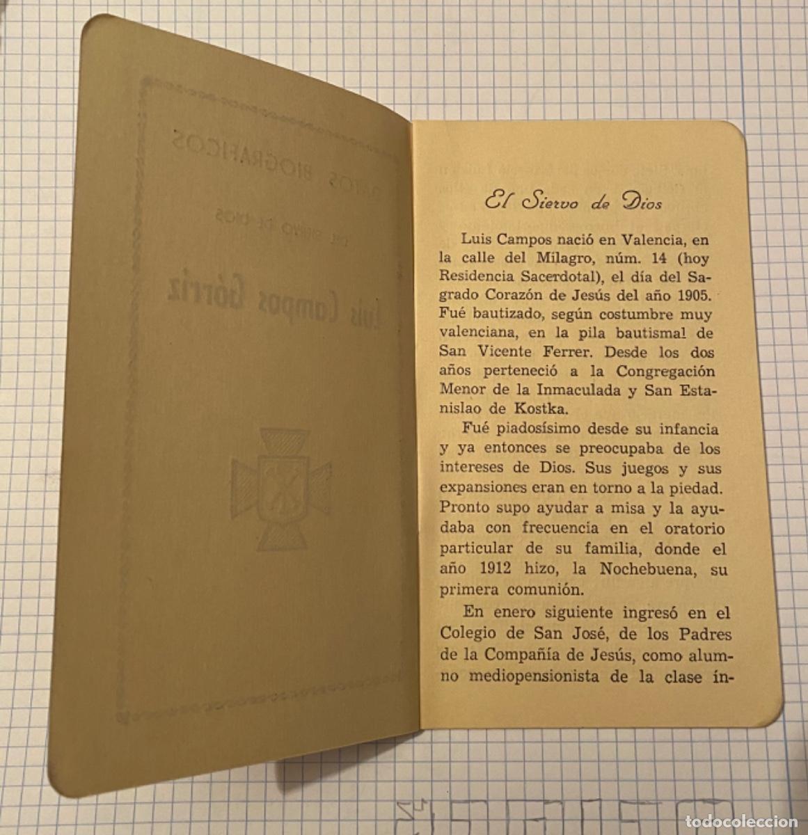 Libros de segunda mano: Luis Campos G&oacute;rriz, datos biogr&aacute;ficos - Foto 2