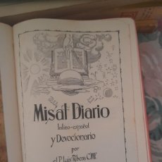 Libros de segunda mano: MISAL DIARIO. LATINO - ESPAÑOL. DEVOCIONARIO. P. RIBERA. C.M.F. RPFU 500. Lote 380626694
