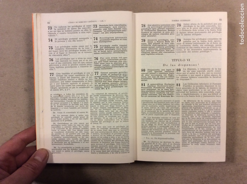 Libros de segunda mano: C&Oacute;DIGO DE DERECHO CAN&Oacute;NICO Y LEGISLACI&Oacute;N COMPLEMENTARIA. VV.AA. BAC 1969 - Foto 3
