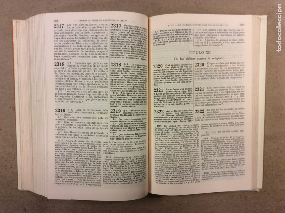 Libros de segunda mano: C&Oacute;DIGO DE DERECHO CAN&Oacute;NICO Y LEGISLACI&Oacute;N COMPLEMENTARIA. VV.AA. BAC 1969 - Foto 7