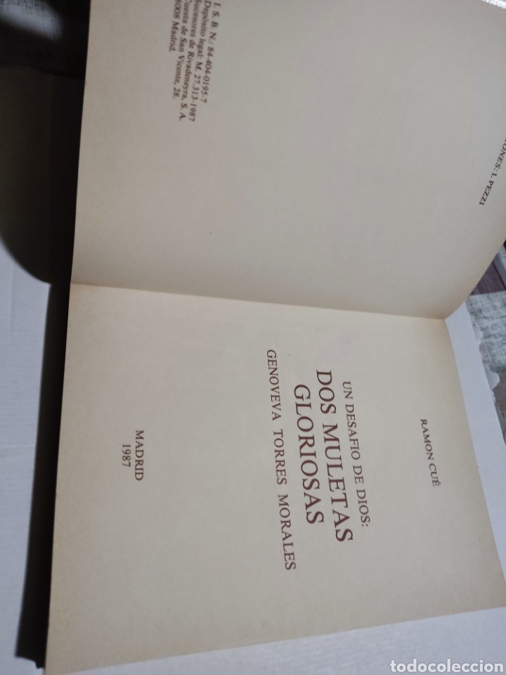 Libros de segunda mano: Libro dos muletas gloriosas de Ram&oacute;n Cu&eacute; 1987 - Foto 3