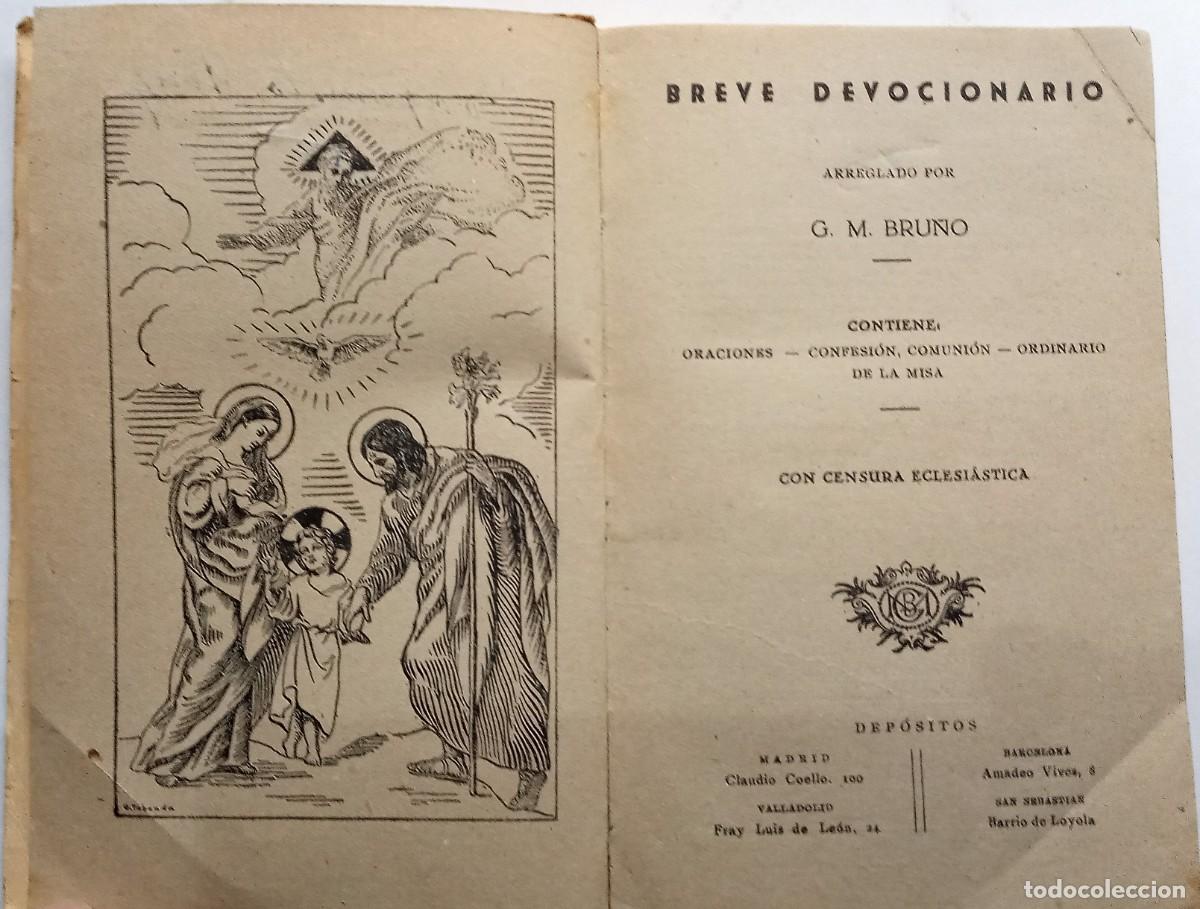 Libros de segunda mano: Breve devocionario. Bru&ntilde;o. A&ntilde;o 1948. Dibujos de G. Taboada. - Foto 2