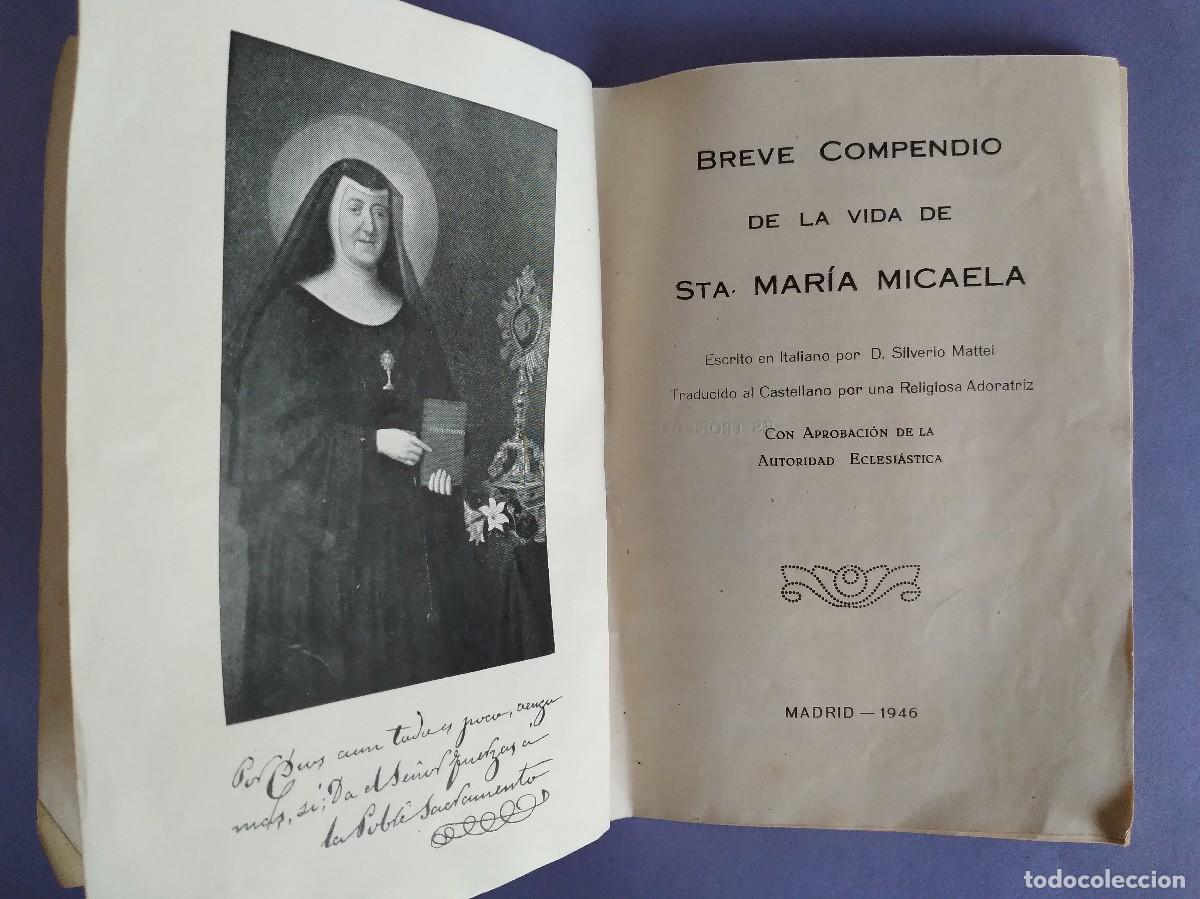 Libri di seconda mano: ANTIGUO LIBRO STA MARIA MICAELA DEL S.S. SACRAMENTO MADRID 1946