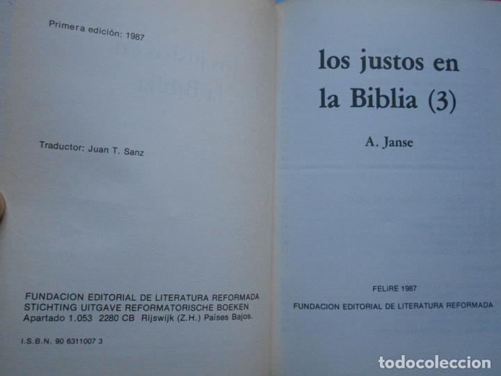 Libros de segunda mano: LOS JUSTOS EN LA BIBLIA - Foto 2
